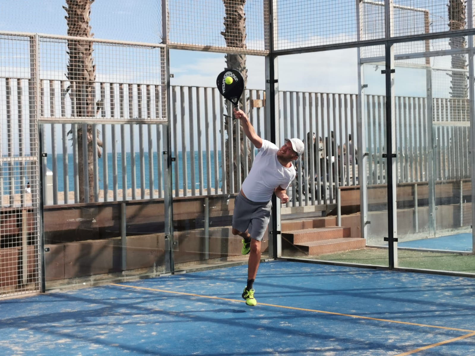 Padel on a seaside court